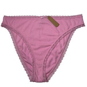 SKIMS‎ Lace Pointelle Cheeky Brief Bubble Gum 4X